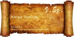 Varga Szelim névjegykártya